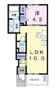 カーサ クレイドルⅡ【103号室】の間取り