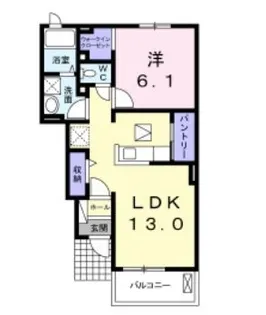 ハイツマル木 D【102号室】の間取り