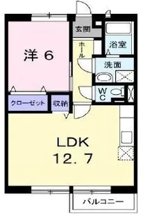 ニューエルディム浅野【204号室】の間取り