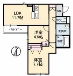 マリヤガーデン今津【303号室】の間取り