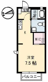ラ・カーナS【205号室】の間取り