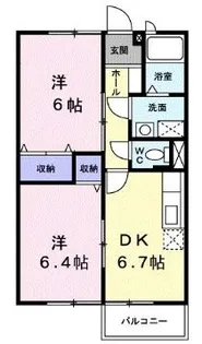 ヴィレッジ龍馬C【203号室】の間取り