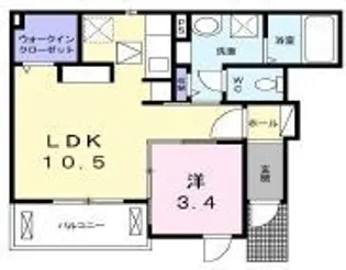 グランデ シーナⅢ【102号室】の間取り