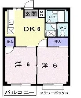 フォレストパークB【201号室】の間取り