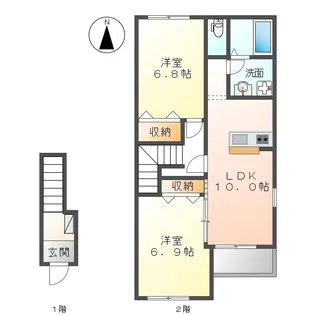 フィルクレスト A棟【202号室】の間取り