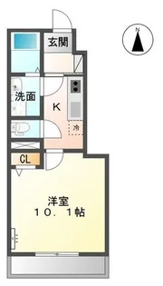 クレア ド ルーン【103号室】の間取り