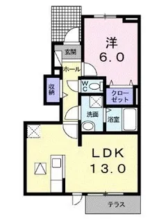 レイジェス B【103号室】の間取り