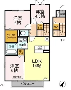 グランドフォレスト【205号室】の間取り