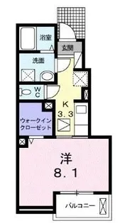 ラ フォーレⅦ【101号室】の間取り