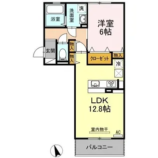 ラナ マラキ B棟【105号室】の間取り