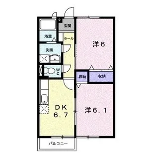メゾングレースC【203号室】の間取り