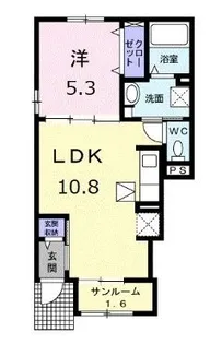 セレブレイト ヒルズⅠ【101号室】の間取り