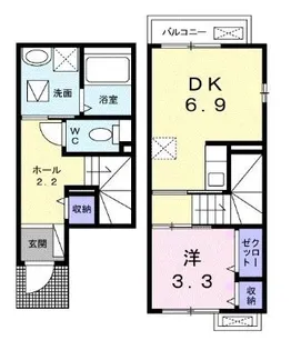 フィオーレC【103号室】の間取り