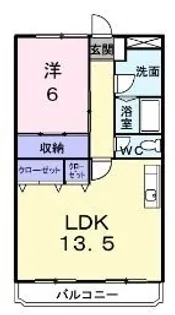 ニューマリッチミマヤ【202号室】の間取り