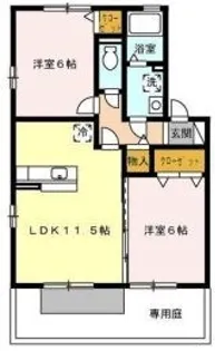 メゾン リシェス A棟【105号室】の間取り