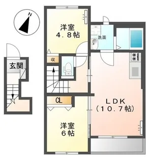 グランリヴィエール【201号室】の間取り