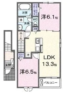 フォレスト太田【204号室】の間取り