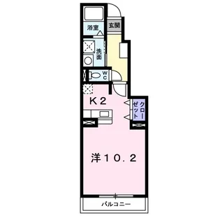 カサ デル ブリッサ【104号室】の間取り