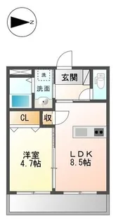 ミラフローレス【205号室】の間取り