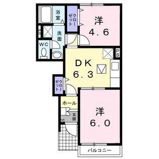 セナ アイランドB【104号室】の間取り