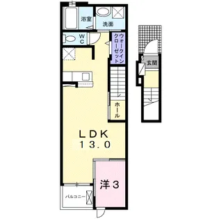ルーベル宇多津ⅡA【202号室】の間取り