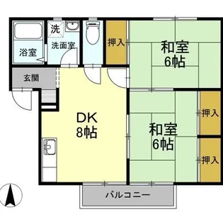 サンハイツA【105号室】の間取り