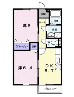 DEAR B【203号室】の間取り