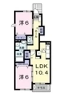 リバーヒルB【104号室】の間取り