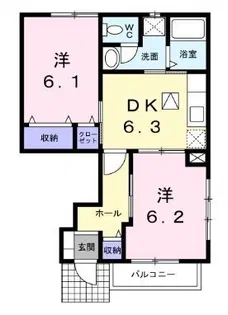 グリーンダイヤ村瀬 A棟【103号室】の間取り