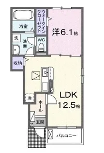 ジェルメ メゾンⅤ【105号室】の間取り