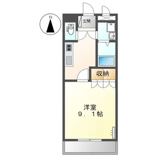 ワンダーハウスB【102号室】の間取り