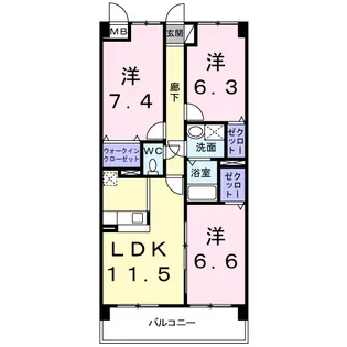 サン ビオラ【303号室】の間取り