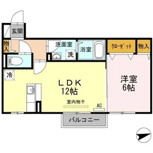 コートダジュール高松中央【102号室】の間取り