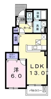 レイノ エリーサA【101号室】の間取り