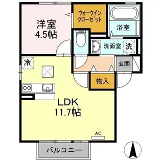 ルーチェ D棟【101号室】の間取り