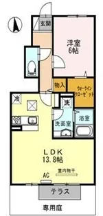 ベルポスト松縄Ⅱ【103号室】の間取り