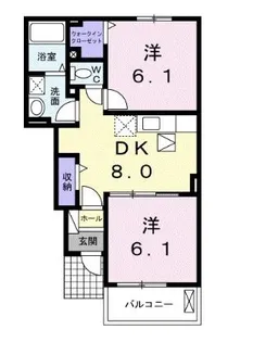 アステール【102号室】の間取り