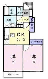 グラスハイツ盛兼B【102号室】の間取り
