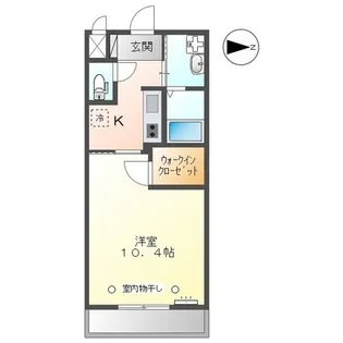 グリーンパーク【102号室】の間取り
