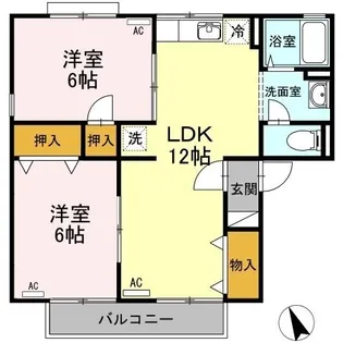 宮脇ハイツ【101号室】の間取り