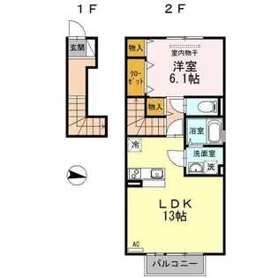 セジュール【201号室】の間取り