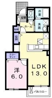 シエロガーデン【102号室】の間取り