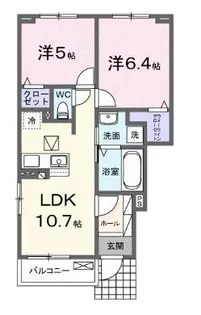 SERAVEE 林【101号室】の間取り