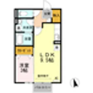 フォンターナ伏石 A棟【105号室】の間取り