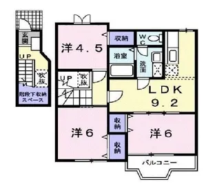 ヌーベル稲木 B【202号室】の間取り