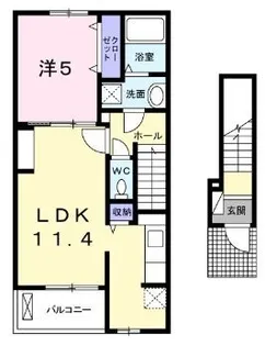 ルーベル土器B【204号室】の間取り