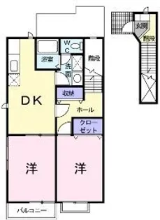 セナングB【202号室】の間取り