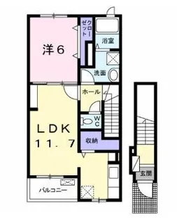 ルーベル太田B【204号室】の間取り