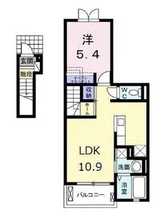 アンジュ元山【203号室】の間取り