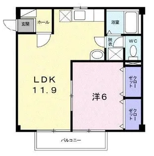 トラッド木田谷Ⅲ【102号室】の間取り